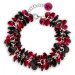 Náramok červeno-čierny sa Swarovski Elements Frou Frou BD6428SCJ Scarlet + Jet