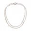Perlový náhrdelník dvouřadý z pravých říčních perel bílý 22036.1