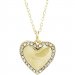 Stříbrný náhrdelník ve zlaté barvě se Swarovski Elements srdce Krystal
