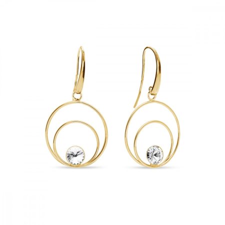 Náušnice čiré se Swarovski Elements Glory KWODG1122SS29C Krystal