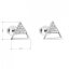 Strieborné náušnice pecka so zirkónom biely trojuholník 11159.1