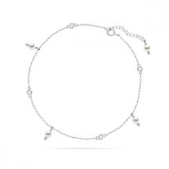 Retiazka na nohu biela so Swarovski Elements Milo BA5818W White