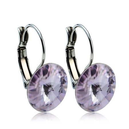 Náušnice světle fialové  Rivoli se Swarovski Elements Light Amethyst 14 mm