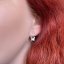 Strieborné náušnice dvojité s kryštálmi Swarovski biely motýľ 31247.1 Kryštál