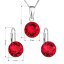 Sada šperkov s kryštálmi Swarovski náušnice, retiazka a prívesok červené okrúhle 39140.3 Light Siam