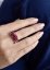 Strieborný prsteň s kryštálmi Swarovski červený 35014.3 Cherry