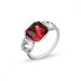 Prsteň červený sa Swarovski Elements Imperial Trio P44803SCC Scarlet