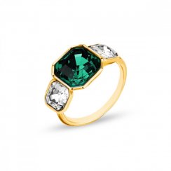 Prsten zelený se Swarovski Elements Imperial Trio PG44803EMC Emerald