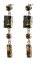 Náušnice se Swarovski Elements podélný kámen Smoked Topaz