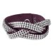 Náramok so Swarovski Elements kryštálmi fialový Braid BMESH9VC Kryštál