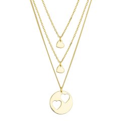 Pozlátený strieborný set náhrdelníkov pre mamičku a dve dcéry 62048