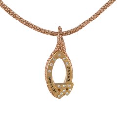 Luxusní zlatý kožený náhrdelník Cango & Rinaldi se Swarovski Elements