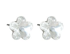 Náušnice so Swarovski Elements kvetinka Krystal 10 mm