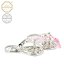Kovová postříbřená figurka pantoflíčky s bílými krystaly Swarovski Elements