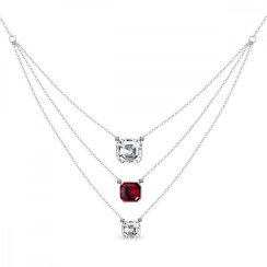 Náhrdelník červený so Swarovski Elements Imperial Trio NK3ROLO4480CSC Scarlet