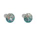 Stříbrné náušnice pecka s krystaly Swarovski mix barev kulaté 31336.3 Magic Indicolite