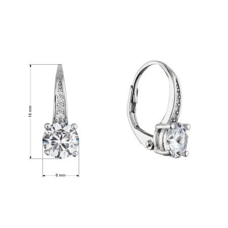 Strieborné visiace náušnice 11629.1