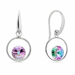 Náušnice fialové sa Swarovski Elements Fame KWOM1122SS29VL Vitrail Light