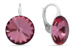 Náušnice tmavo ružovej Rivoli sa Swarovski Elements Sweet Candy KA112214AP Antique Pink 14 mm
