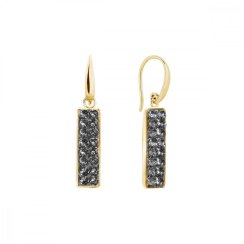 Náušnice šedé se Swarovski Elements Glow KWGFMP1SN Silver Night