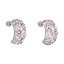 Stříbrné náušnice visací s krystaly Swarovski růžový půlkruh 31164.3 Magic Rose