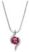 Náhrdelník se Swarovski Elements tmavě růžová vlnka Fuchsia