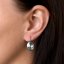Strieborné náušnice visiace s kryštálmi Swarovski modrý ovál 31275.5 Blue Shade