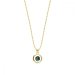 Náhrdelník zelený se Swarovski Elements Punct Gold NCG1088SS18EM Emerald