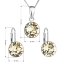 Sada šperkov s kryštálmi Swarovski náušnice, retiazka a prívesok žlté okrúhle 39140.3 Jonquil