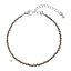Náramok s pravými grey spinel kameňmi 43055.3 oceľ