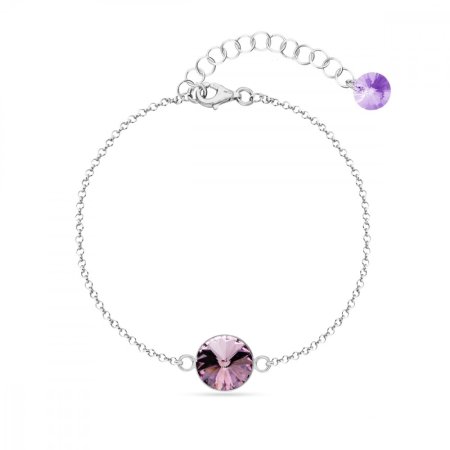 Náramek fialový se Swarovski Elements Candy B1122SS47LAM Light Amethyst