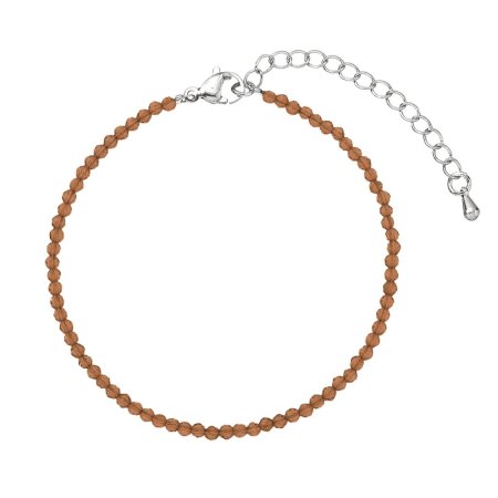 Náramok s pravými smokmi quartz kamene 43055.3 oceľ