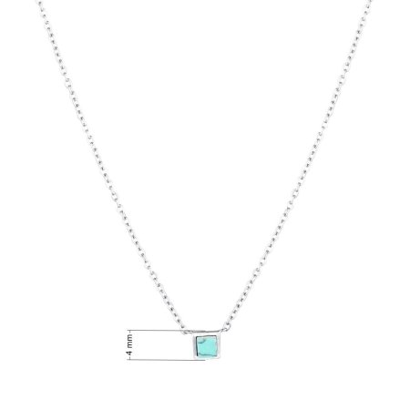 Náhrdelník s tyrkysem 42039.3 ocel