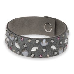 Náramok so Swarovski Elements kryštály šedý Constellation Pavo BCONST1HDGR Dark Grey