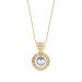 Náhrdelník duhový se Swarovski Elements Circle Ajour Gold NAG64308AB