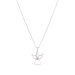 Ocelový náhrdelník anděl se Swarovski krystaly růžový 42043.3