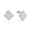 Náušnice bižuterie s křišťály Preciosa kosočtverec bílá 51077.1 Krystal