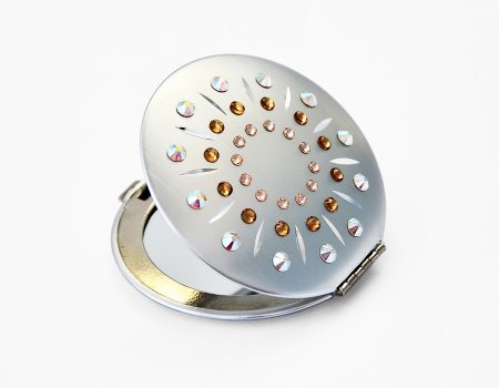 Kosmetické kapesní zrcátko se Swarovski Elements mix barev EL-01.013