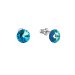 Náušnice Rivoli so Swarovski Elements Bermuda Blue 8 mm