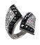Prsteň so Swarovski Elements Kryštál Jet
