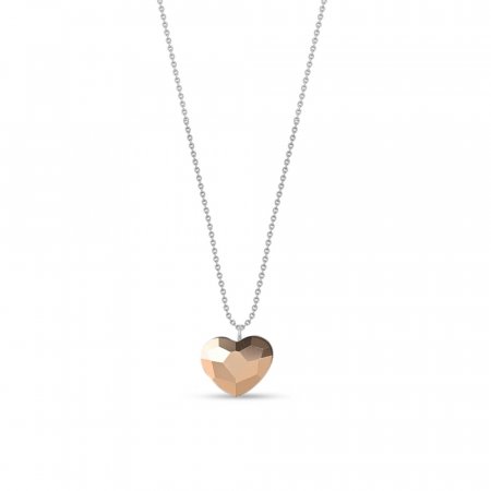 Náhrdelník srdce číry so Swarovski Elements Heart N2808RG Rose Gold