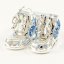 Kovová postriebrená figúrka topánky chlapčenské s kryštálmi Swarovski Elements