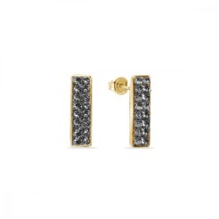 Náušnice šedé se Swarovski Elements Radiance KGFMP1SN Silver Night