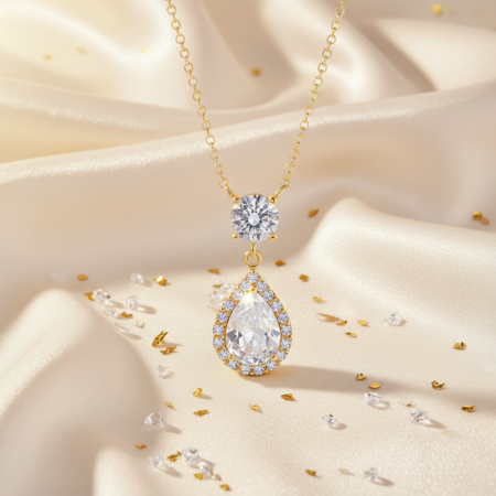 Strieborný náhrdelník s kryštálmi Swarovski Elements Briselle NCPG4320CC Krystal