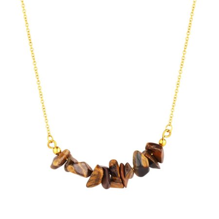 Náhrdelník s kamenem tygří oko 42037.3 ocel