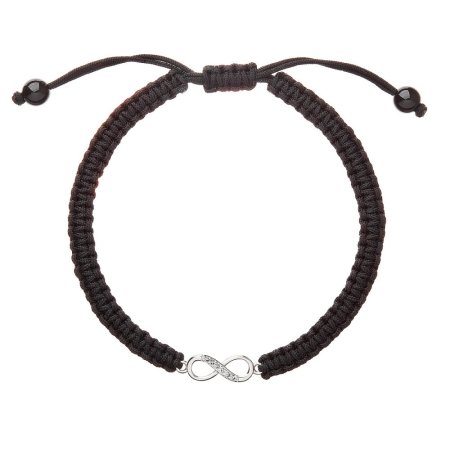 Náramok proti uhranutiu strieborné nekonečno 13002.3 Black