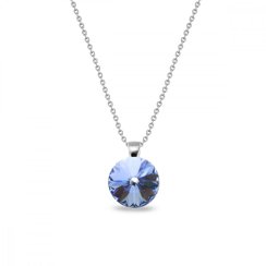 Náhrdelník modrý Rivoli sa Swarovski Elements Candy N112212LS Light Sapphire 12 mm