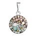 Stříbrný přívěsek s krystaly Swarovski mix barev kulatý 34225.4 Chameleon