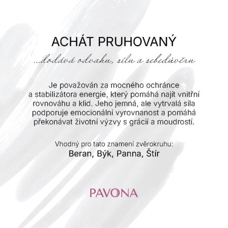 Náramek s minerálními kameny achát pruhovaný 43056.3