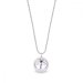 Stříbrný náhrdelník čirý se Swarovski Elements Birthday Stone NB1122SS29C Krystal - Duben